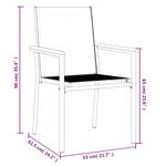 vidaXL Chaises de jardin lot de 2 noir 55x61 5x90cm textilène et acier