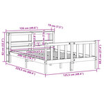 vidaXL Cadre de lit sans matelas 120x200 cm bois de pin massif