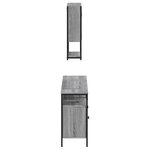 vidaXL Ensemble de meubles de salle de bain 3 Pièces Sonoma gris
