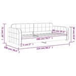 vidaXL Lit de repos sans matelas bleu 90x200 cm velours