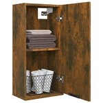 vidaXL Armoire de salle de bain murale Chêne fumé 32x20x67 cm