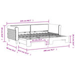vidaXL Lit de jour avec gigogne sans matelas rose 80x200 cm