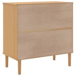 vidaXL Buffet SENJA aspect rotin marron 80x40x80 cm bois massif de pin