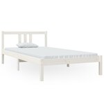 vidaXL Cadre de lit sans matelas blanc bois massif 100x200 cm