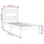 vidaXL Cadre de lit sans matelas noir bois massif