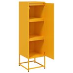 vidaXL Buffet jaune moutarde 36x39x123 cm acier