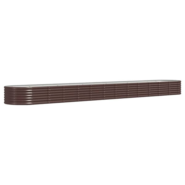 vidaXL Lit surélevé de jardin Acier enduit de poudre marron