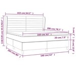 vidaXL Sommier à lattes de lit avec matelas Gris clair 160x200cm Tissu