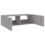 vidaXL Meuble TV mural avec lumières LED sonoma gris 100x35x31 cm