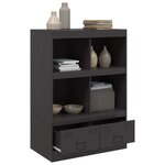 vidaXL Buffet haut noir 67x39x95 cm acier