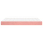 vidaXL Matelas de lit à ressorts ensachés rose 140x210x20 cm velours