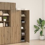 vidaXL Highboard artisan en chêne 70x42.5x185 cm en bois d'ingénierie