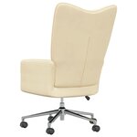 vidaXL Chaise de relaxation Blanc crème Velours