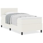 vidaXL Lit avec sommier avec matelas crème 90x200 cm en tissu velours côtelé