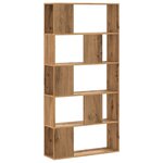 vidaXL Bibliothèque 5 niveaux chêne artisanal bois ingénierie