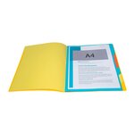 Trieur Agrafé Avec Élastiques 7 Compartiments - Jaune - X 12 - Exacompta