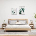 vidaXL Tables de chevet murales avec lumières LED 2 Pièces chêne sonoma