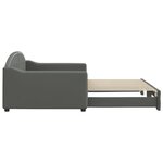 vidaXL Lit de jour avec gigogne sans matelas gris foncé 100x200 cm