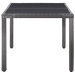 vidaXL Ensemble à manger d'extérieur 7 Pièces Résine tressée Gris