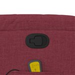 vidaXL Fauteuil de massage inclinable Rouge bordeaux Tissu