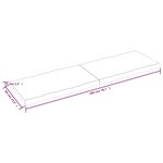 vidaXL Dessus de table bois massif non traité bordure assortie