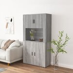 vidaXL Buffet haut Sonoma gris Bois d'ingénierie