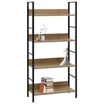vidaXL Bibliothèque à 4 niveaux chêne 60x27 6x124 5 cm bois ingénierie