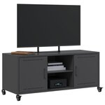 vidaXL Meuble TV noir 100 5x39x43 5 cm acier laminé à froid