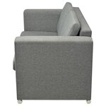 vidaXL Canapé à 2 places Tissu Gris clair