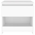 vidaXL Table de chevet Blanc 40x30x39 cm Aggloméré