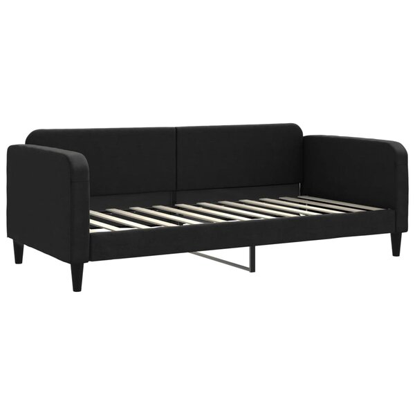 vidaXL Lit de repos noir 90x200 cm tissu