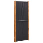vidaXL Cloison de séparation 5 panneaux Noir 350x180 cm
