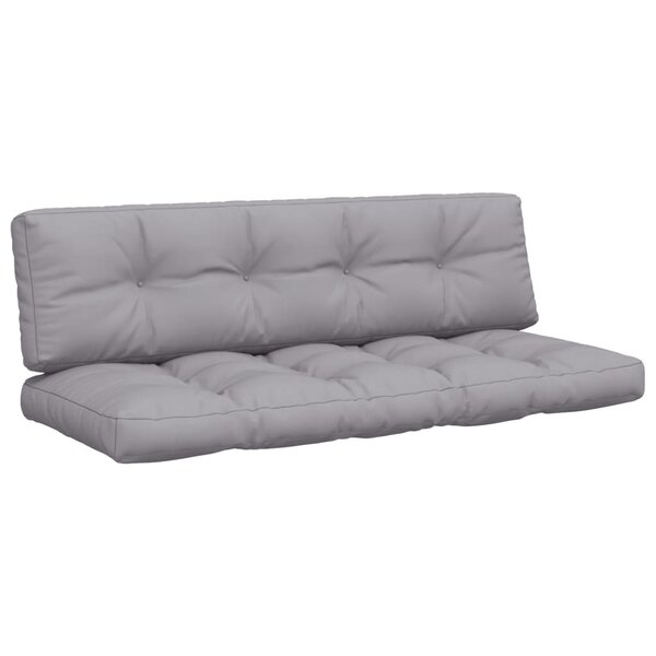 vidaXL Coussins de palette lot de 2 gris tissu