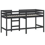 vidaXL Lit mezzanine d'enfants sans matelas avec échelle noir 90x190cm