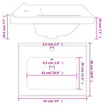 vidaXL Évier salle de bain blanc 61x48x19 5 cm rectangulaire céramique
