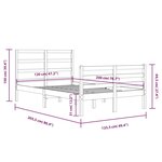 vidaXL Cadre de lit sans matelas bois de pin massif 120x200 cm