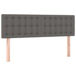 vidaXL Têtes de lit 2 Pièces Gris 72x5x78/88 cm Similicuir