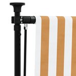 vidaXL Store roulant d'extérieur orange et blanc 120x270cm tissu acier