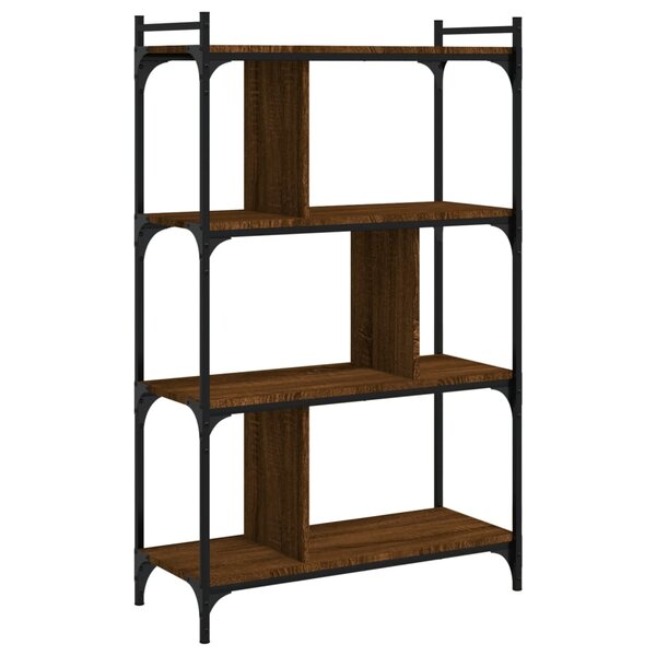 vidaXL Bibliothèque 4 niveaux chêne brun 76x32x123cm bois d'ingénierie
