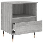 vidaXL Tables de chevet 2 Pièces sonoma gris 40x35x50 cm bois ingénierie