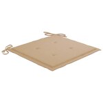 vidaXL Chaises de jardin et coussins lot de 4 Gris Bois acacia massif