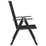 vidaXL Ensemble à manger de jardin 5 Pièces Aluminium Noir