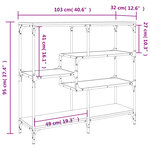 vidaXL Table console sonoma gris 103x32x95 cm bois d'ingénierie