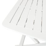 Ensemble de bistro jardin meuble extérieur terrasse pliable 3 pièces plastique blanc 02_0013545