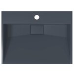 vidaXL Vasque 50x38x11 cm fonte minérale/marbre anthracite