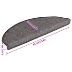 vidaXL Tapis d'escalier auto-adhésifs 15 Pièces Gris et beige 65x21x4 cm