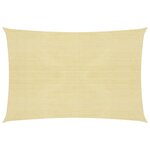 vidaXL Voile d'ombrage 160 g/m² Beige 6x8 m PEHD