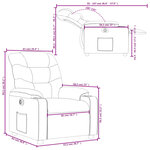 vidaXL Fauteuil inclinable électrique Noir Tissu