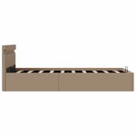 vidaXL Cadre de lit à rangement et LED Cappuccino Similicuir 100x200cm