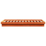vidaXL Cadre de lit à LED cire marron 180x200 cm bois de pin massif